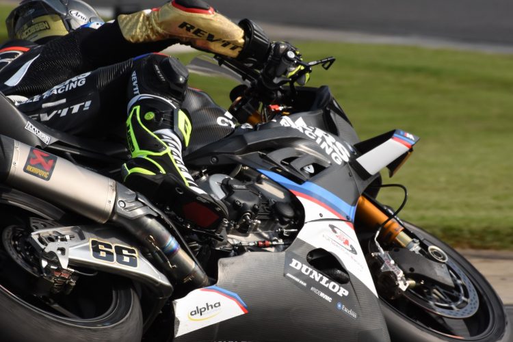 P.J. Jacobson gave the Tytlers Cycle BMW squad a strong finish to their first season, earning a disputed fourth and a third in the two American Superbike Feature events. CREDIT Colin Fraser / CSBK