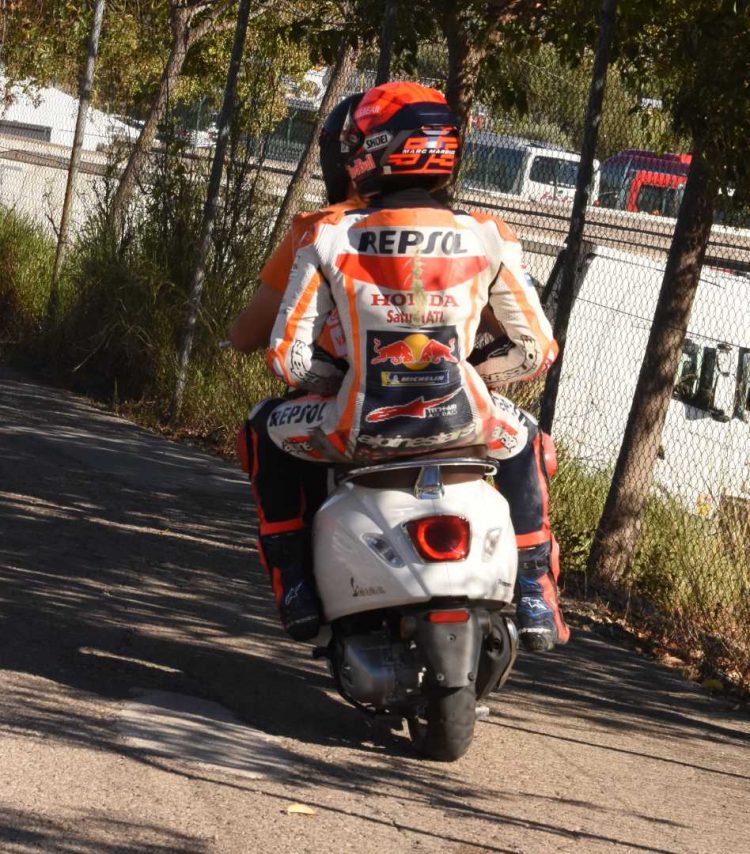 1.	Honda’s ace Marq Marquez is a god in Spain, but he was back to the pits early after his third crash at Valancia on the development version of the HRC Repsol Honda works entry. CREDIT Colin Fraser for Inside Motorcycles